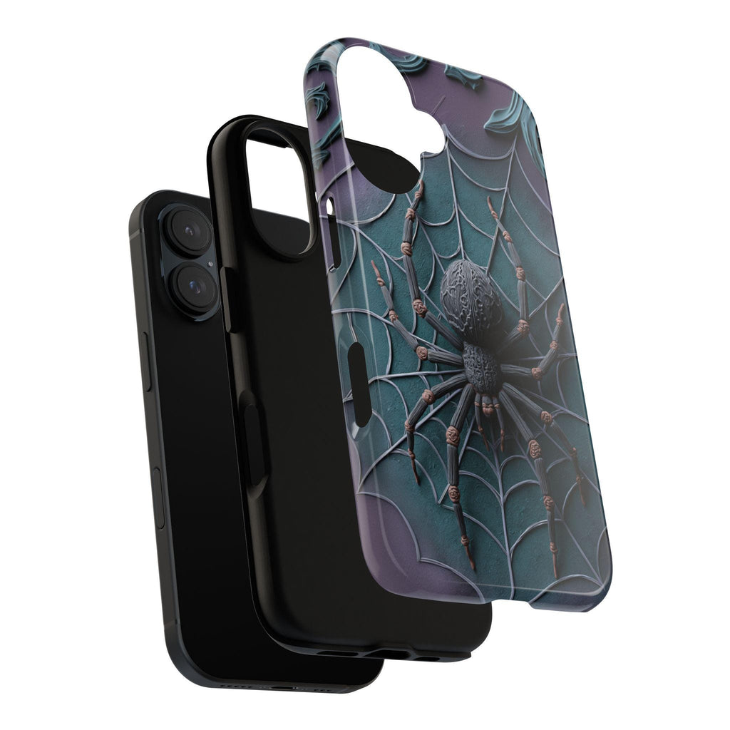 Halloween Spider 3D Phone Case, Creepy Spider Phone Cover, Spooky Horror Lovers for iPhone 16 15 14 13 Tough or Magsafe, Samsung, 475.6