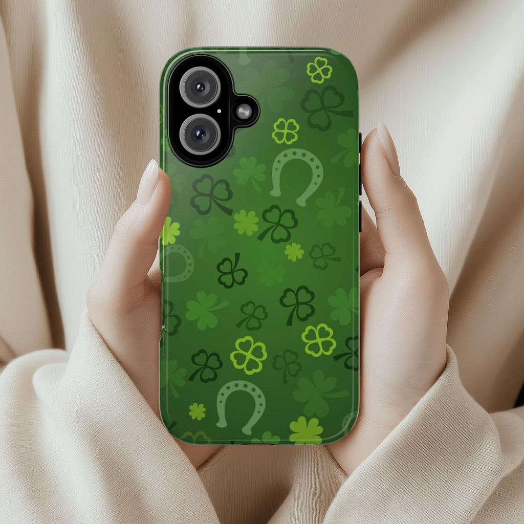 St Patricks Day Phone Case, Irish Luck Day Phone Cover, Shamroc St Paddys Case for iPhone 16 15 14 13 Pro Max Plus Samsung Galaxy S24, 289.2