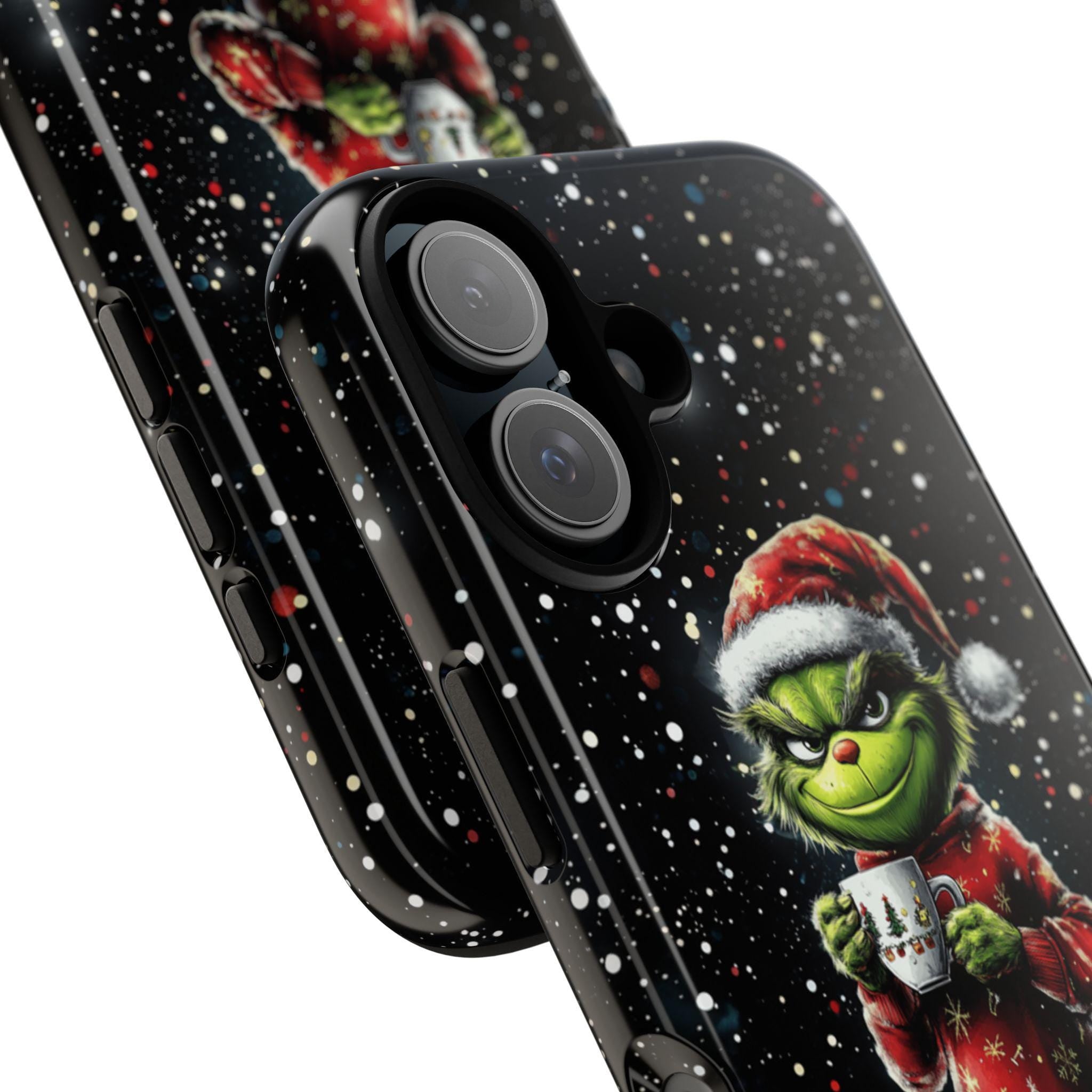 Christmas Grinch Phone Case, Green Xmas Holiday Gift Case, Festive Christmas MagSafe for iPhone 16 15 14 13 Pro Max Plus, Samsung S25, 431.2