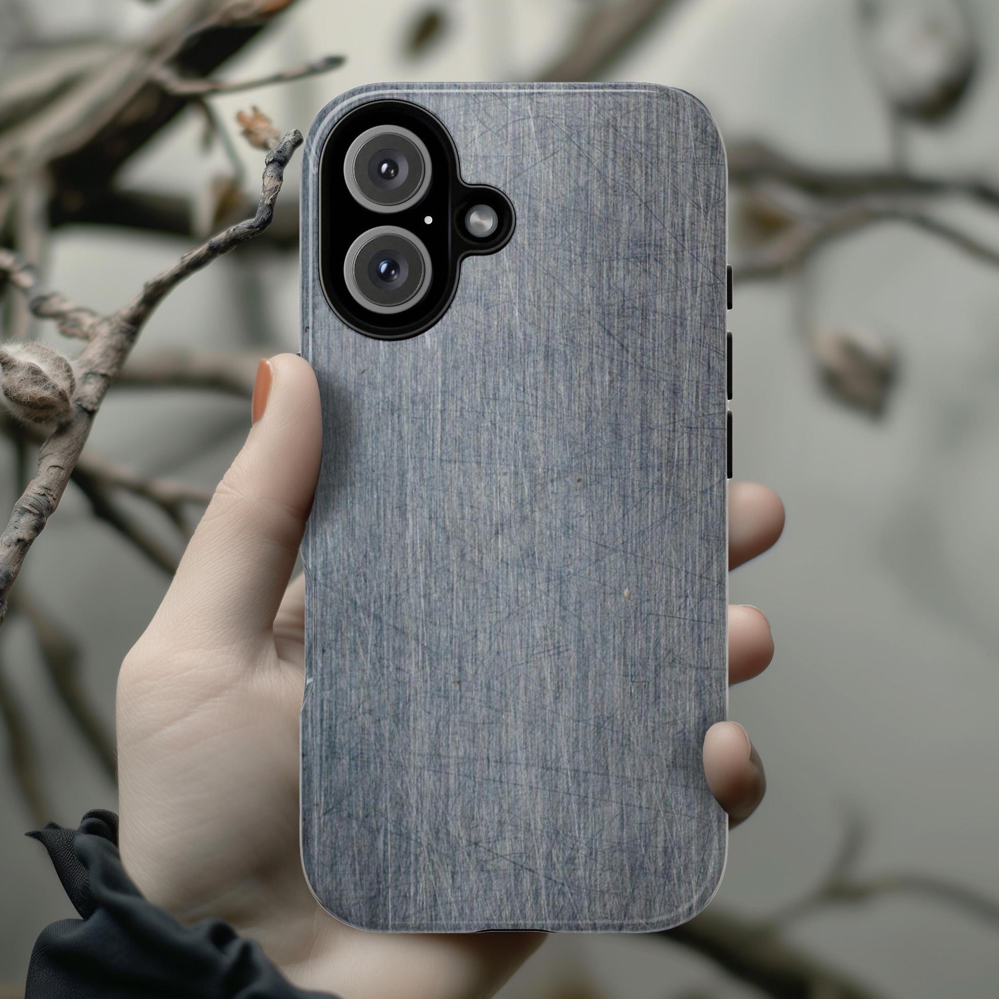 Metal Effect Phone Case, Rusty Metal Phone Cover, Abstract Metal Texture Case for iPhone 15 14 13 Pro Max Magsafe, Samsung S25, 0069