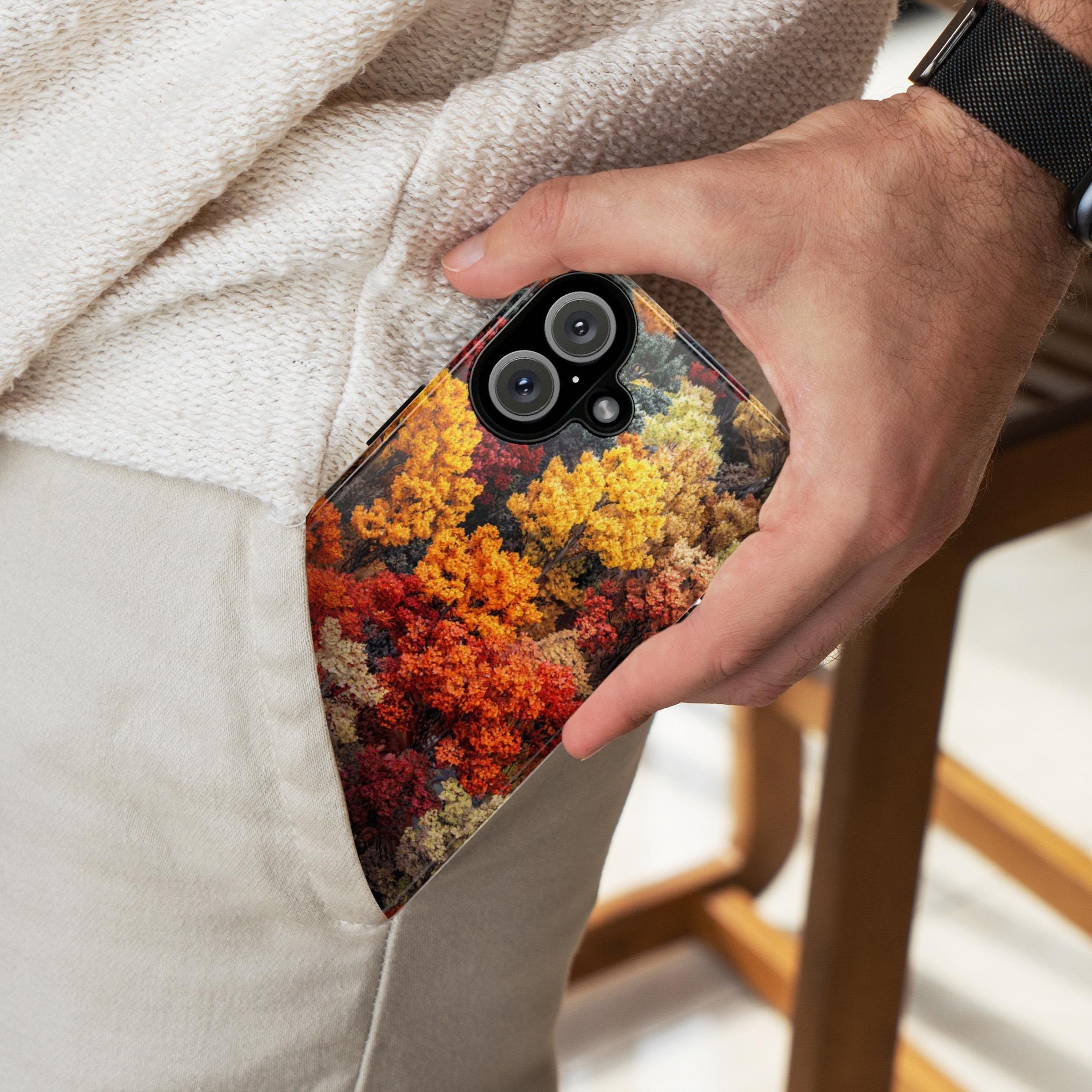 Colorful Forest Phone Case, Vibrant Trees Art Cover, Botanical Lover Gift Phone Case for iPhone 16 15 14 Magsafe, Samsung S25, 459.5