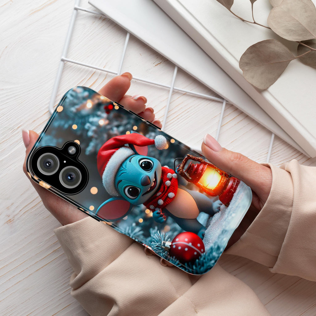 Chrismtas Stitch Lover 3D Phone Case, Cartoon Design Cover, Disney Fan Xmas Phone Case for iPhone 16 15 Magsafe, Samsung S24, 442.19