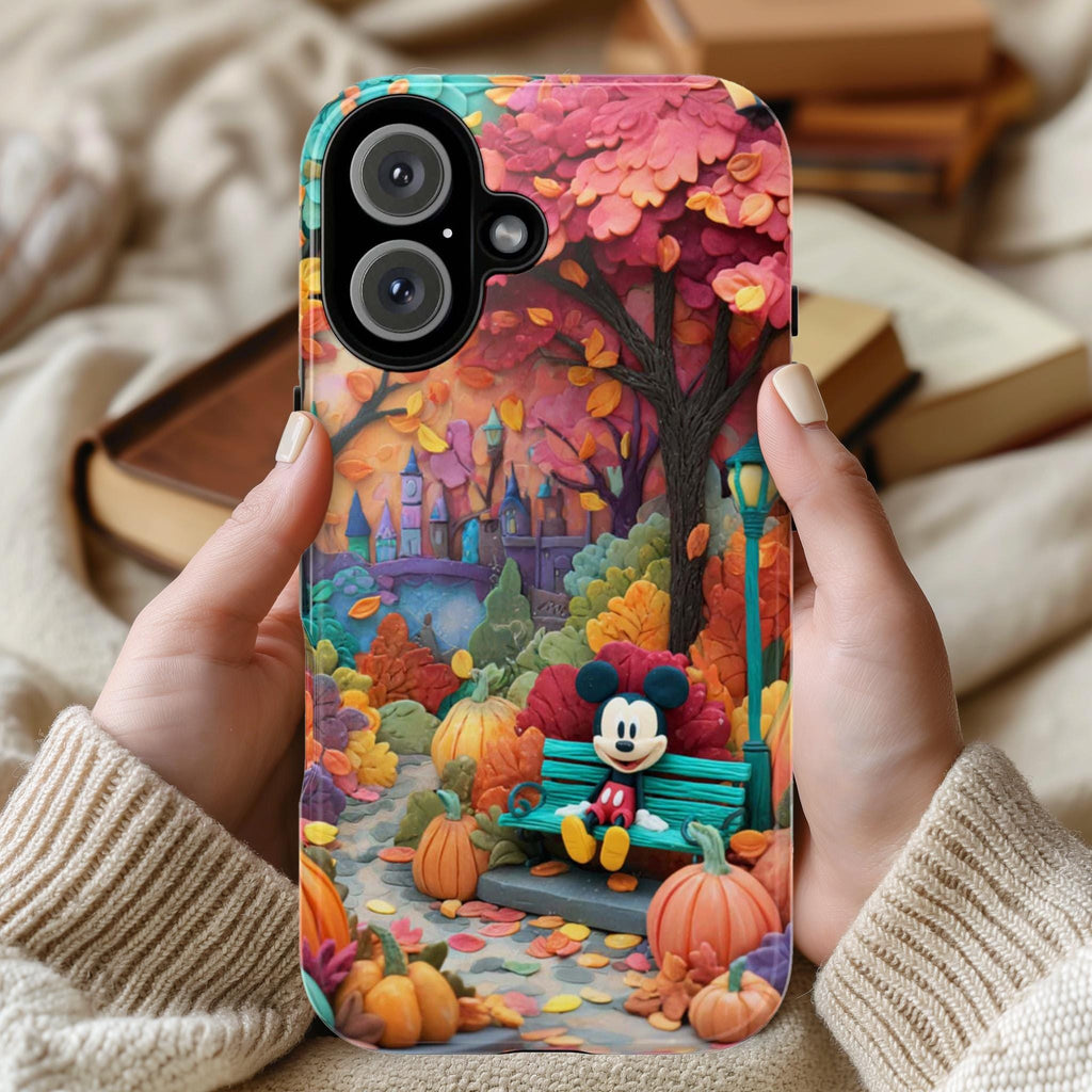 Mickey Mouse in the City Phone Case | Cozy Fall Disneyland Design, Fall Pumpkins Cover for iPhone 17 16 Tough or Magsafe, Samsung, 442.55