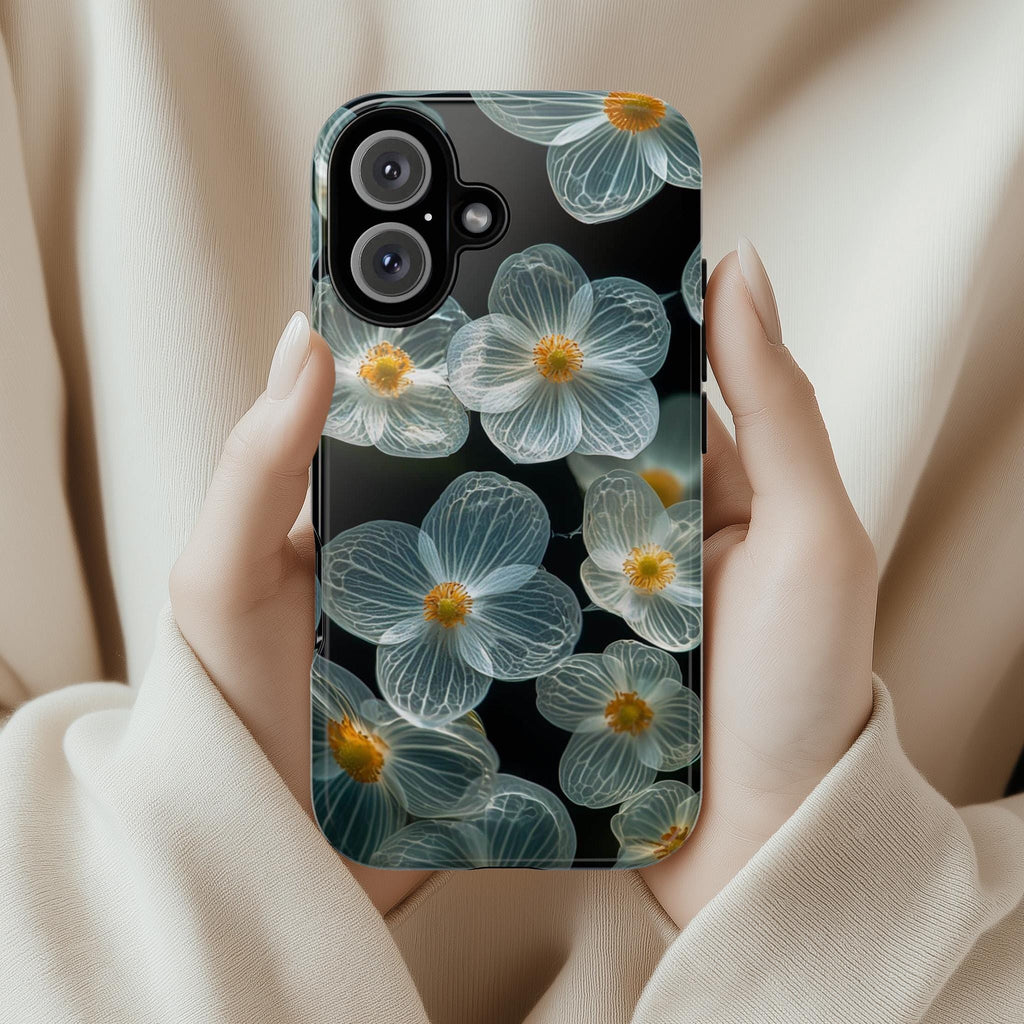 Diphylleia Grayi Floral Phone Case, Japanese-Inspired Design for iPhone for iPhone Magsafe & Android Devices, Samsung S24, Pixel 9, 428.16