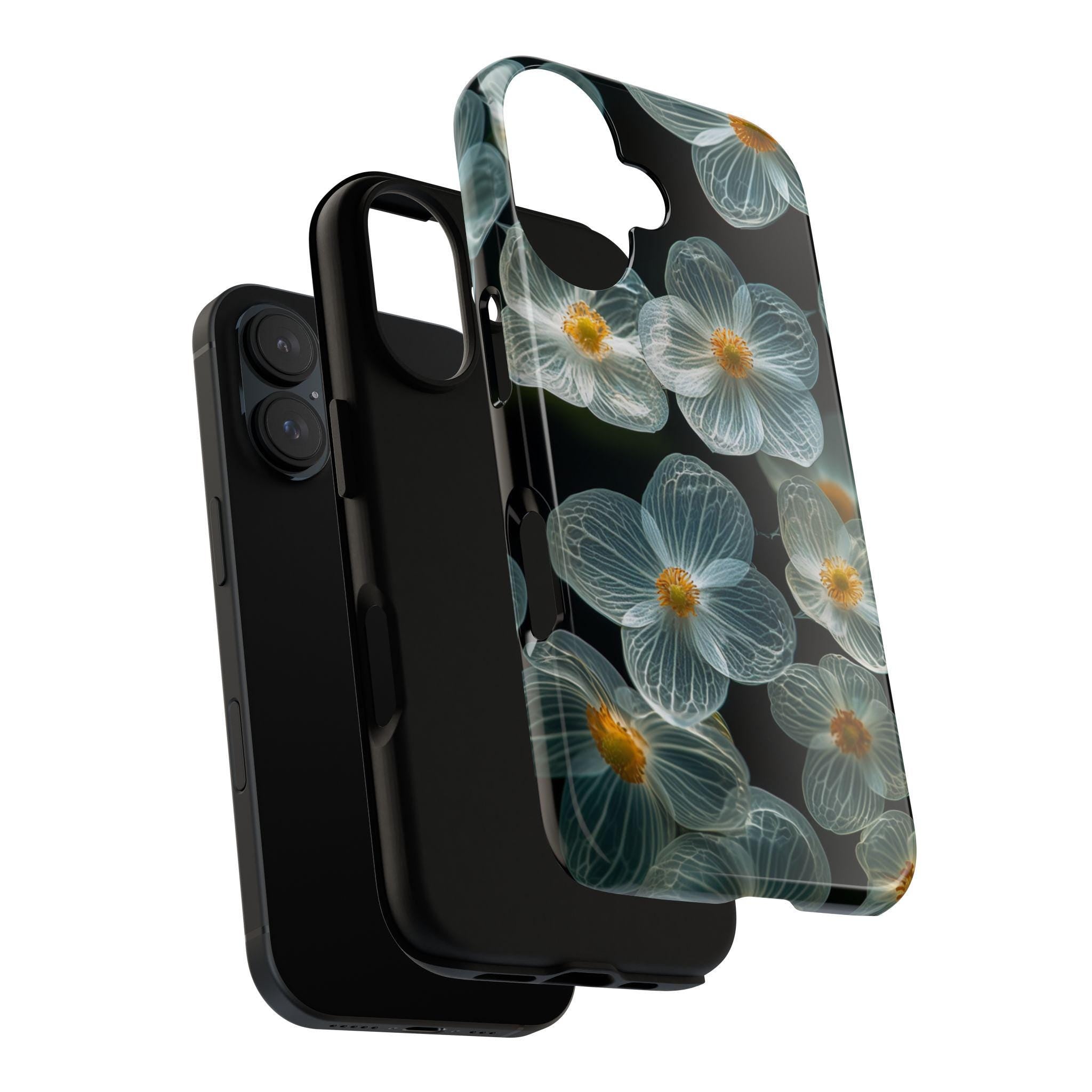 Diphylleia Grayi Floral Phone Case, Japanese-Inspired Design for iPhone for iPhone Magsafe & Android Devices, Samsung S24, Pixel 9, 428.16