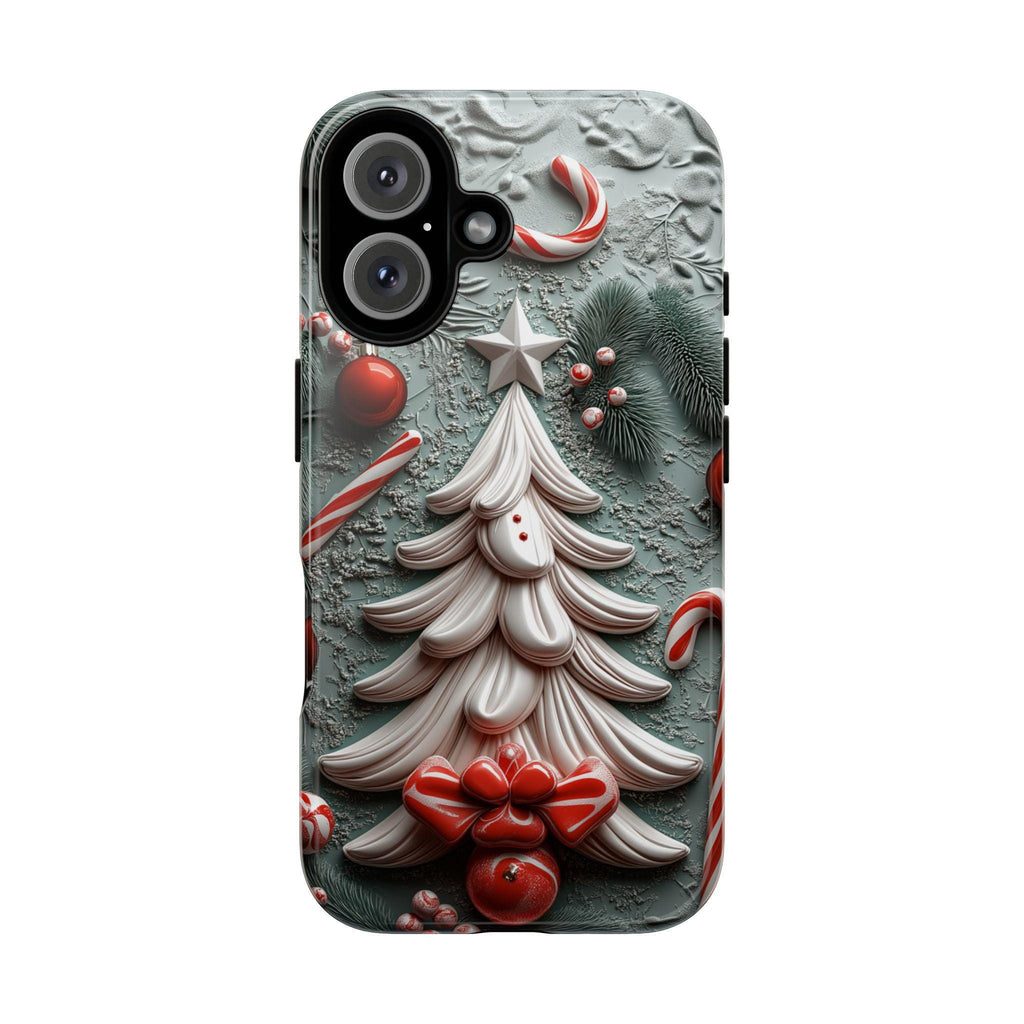 3D Christmas Tree Phone Case, Festive Xmas Design Cute Christmas Phone Cover, Xmas Gift for iPhone 16 15, Samsung Galaxy, 433.21