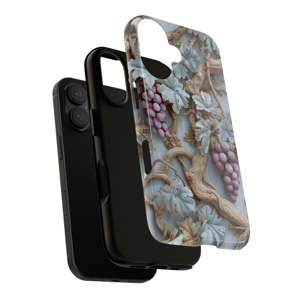 Rustic 3D Grapevine Phone Case & Vineyard Vine Design, Tuscany-Inspired Aesthetic Cover iPhone 16 15 14 Tough or Magsafe, Samsung, 476.16