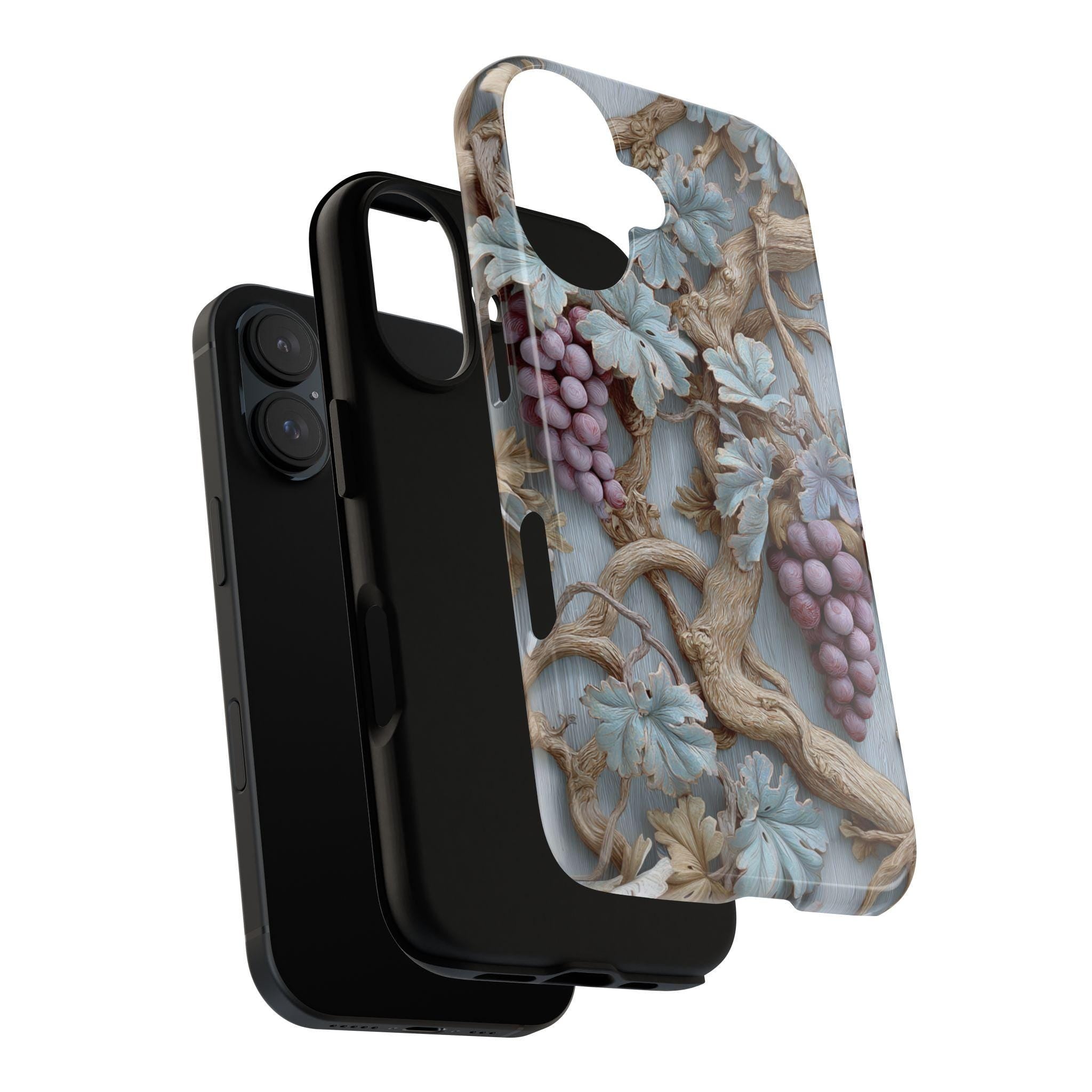 Rustic 3D Grapevine Phone Case & Vineyard Vine Design, Tuscany-Inspired Aesthetic Cover iPhone 16 15 14 Tough or Magsafe, Samsung, 476.16