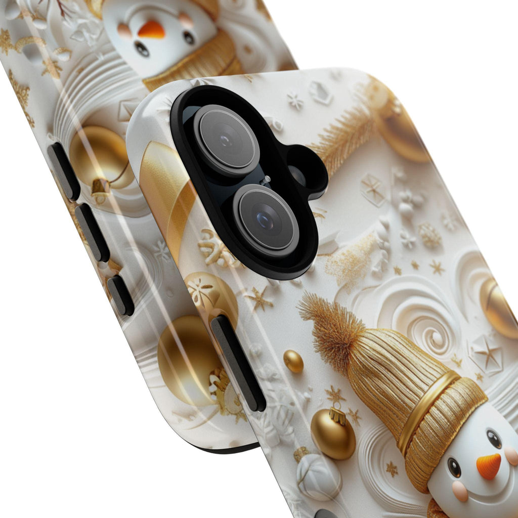 Snowman Winter Wonderland Phone Case, 3D Winter Holiday MagSafe for iPhone 16 15 14 13 12 Pro Max Plus, Samsung S24 Ultra, Pixel 8, 433.13