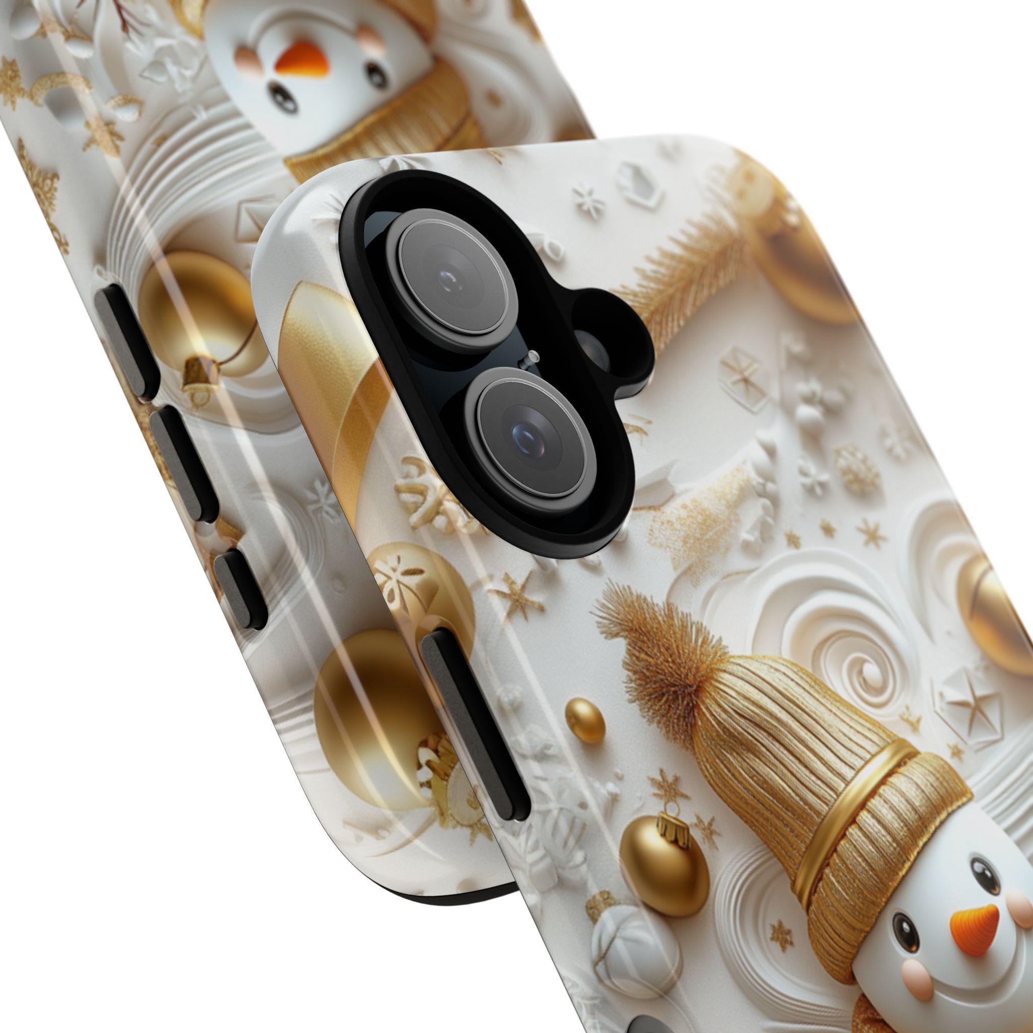 Snowman Winter Wonderland Phone Case, 3D Winter Holiday MagSafe for iPhone 16 15 14 13 12 Pro Max Plus, Samsung S24 Ultra, Pixel 8, 433.13