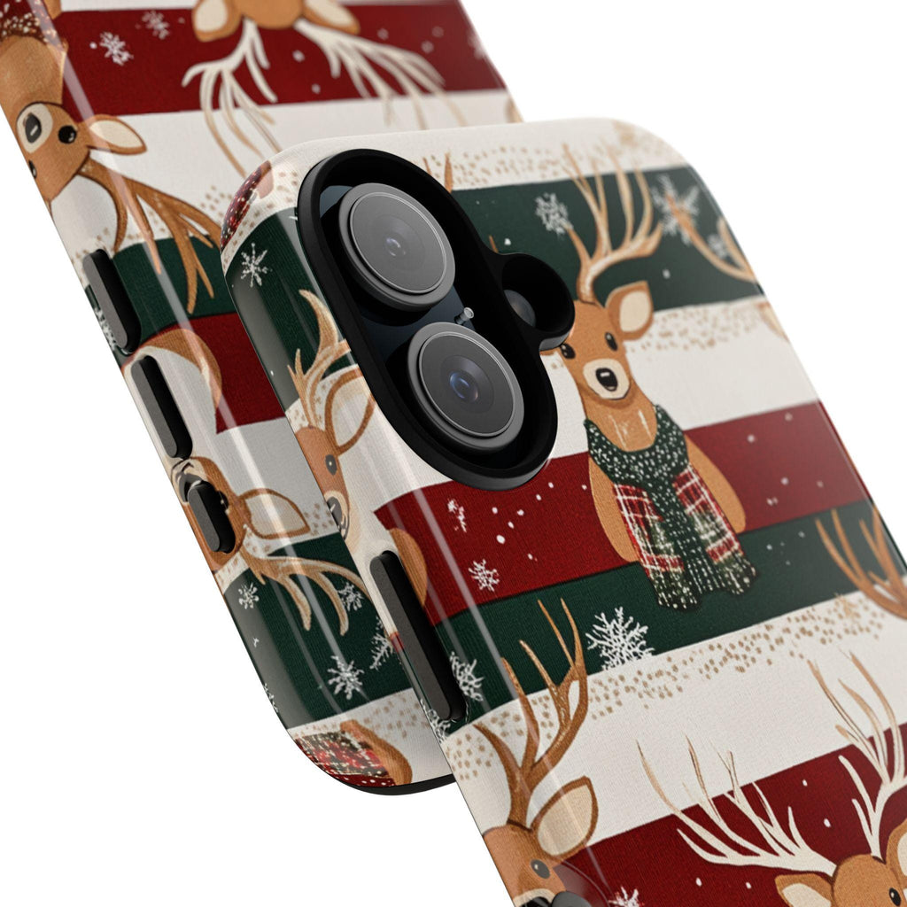 Cute Xmas Deer Phone Case, Winter Christmas Design with Rudolph Phone Case Magsafe Case for iPhone 15 14 13 Magsafe, Samsung S24, 426.4