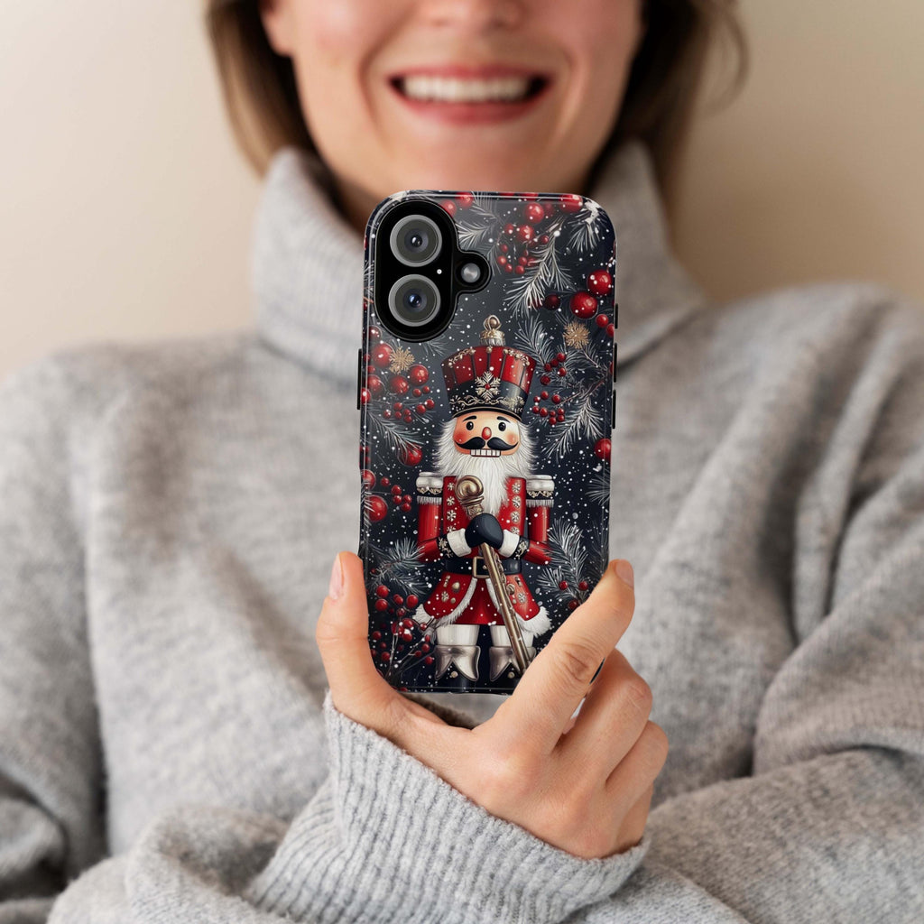 Holiday Nutcracker Christmas & Xmas Ornaments Phone Case, Festive Case for Nutcracker Lovers iPhone 16 15 14 13, Samsung S24, 431.13