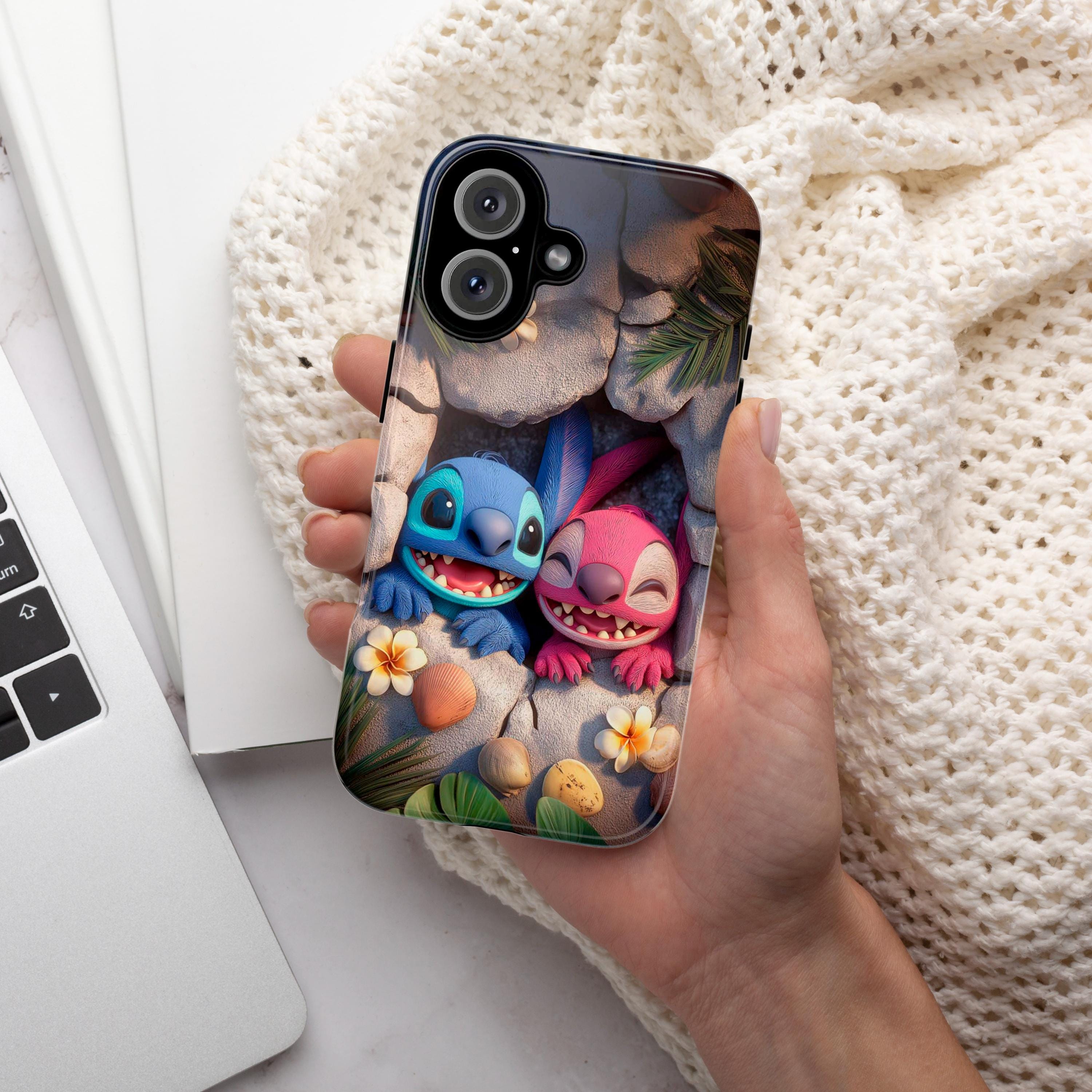 Cute Lilo & Stitch Phone Case Adorable Disney Cartoon Design, Stitch Angel Cover for iPhone and Android, Perfect for Stitch Fans, 442.53
