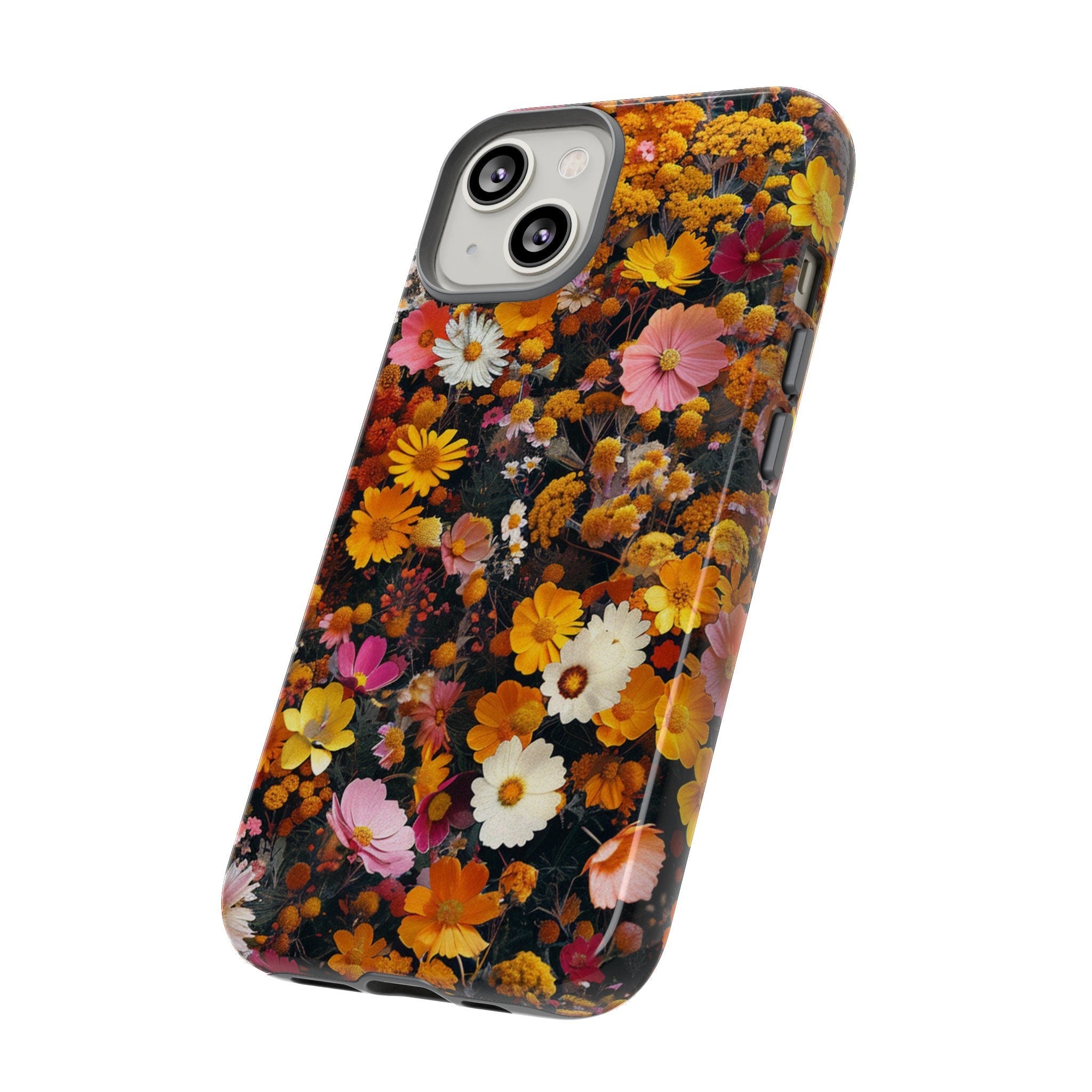 Wild Floral Cottagecore Style Phone Case Flowers Phone Cover for iPhone 16 15 14 13 12 11 XR Pro Max Plus/Samsung Galaxy, Mothers Day Gift