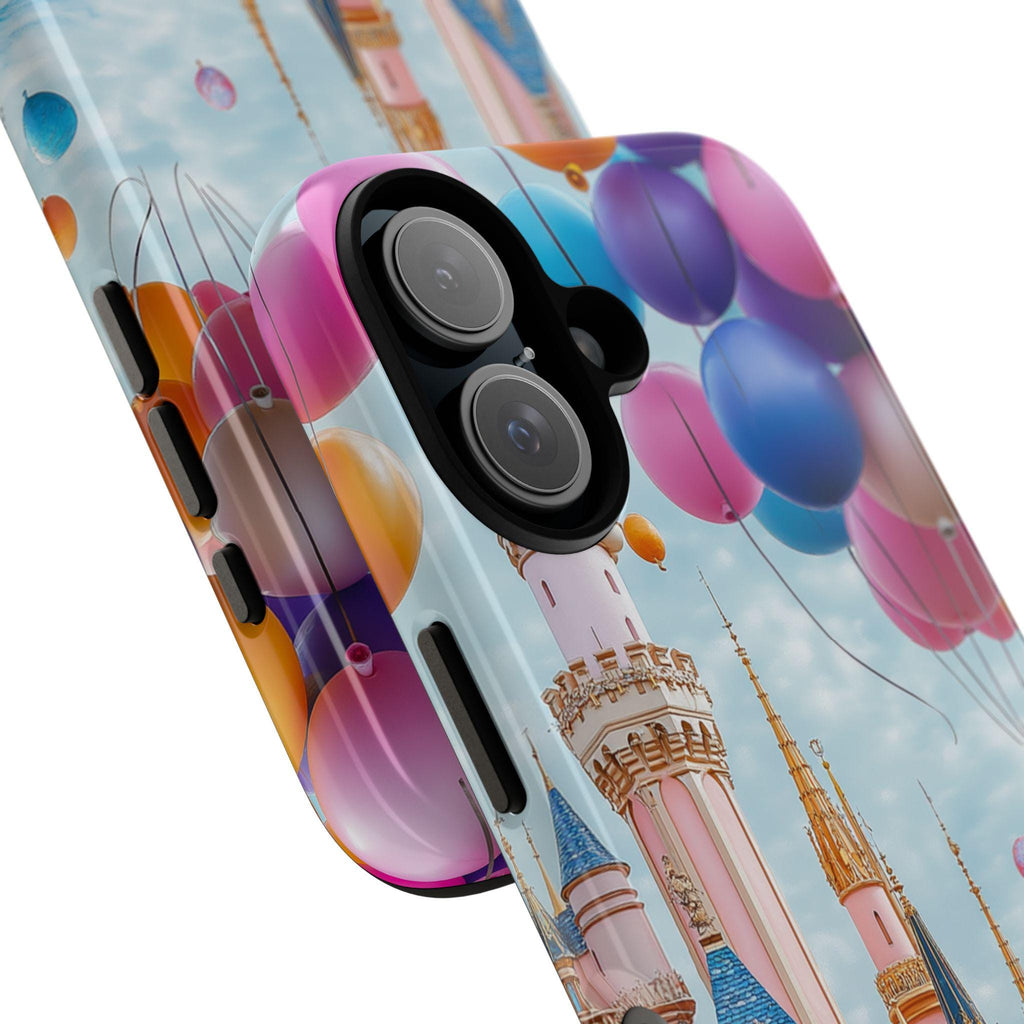 Disneyland & Ballons 3D Phone Case, Colorful Design Disneyland Lovers Case for iPhone 16 15 14 13 Pro Max Plus Magsafe, Samsung S24, 442.35