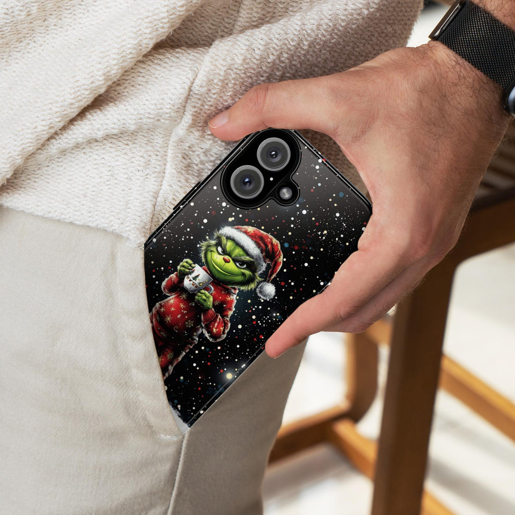 Christmas Grinch Phone Case, Green Xmas Holiday Gift Case, Festive Christmas MagSafe for iPhone 16 15 14 13 Pro Max Plus, Samsung S25, 431.2