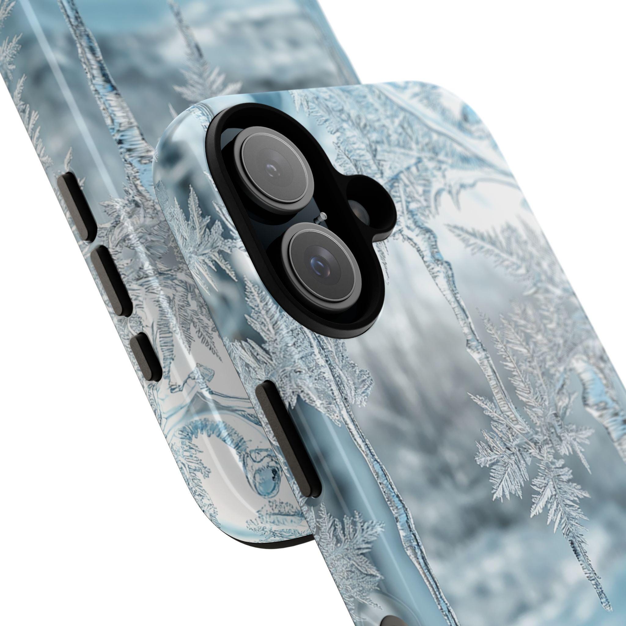 Snowy WinterLandscape with Icicles Phone Case | Aesthetic Holiday Design for iPhone 16 Pro Max 15 14 13 Plus Mag Safe, Galaxy 25, 420.6