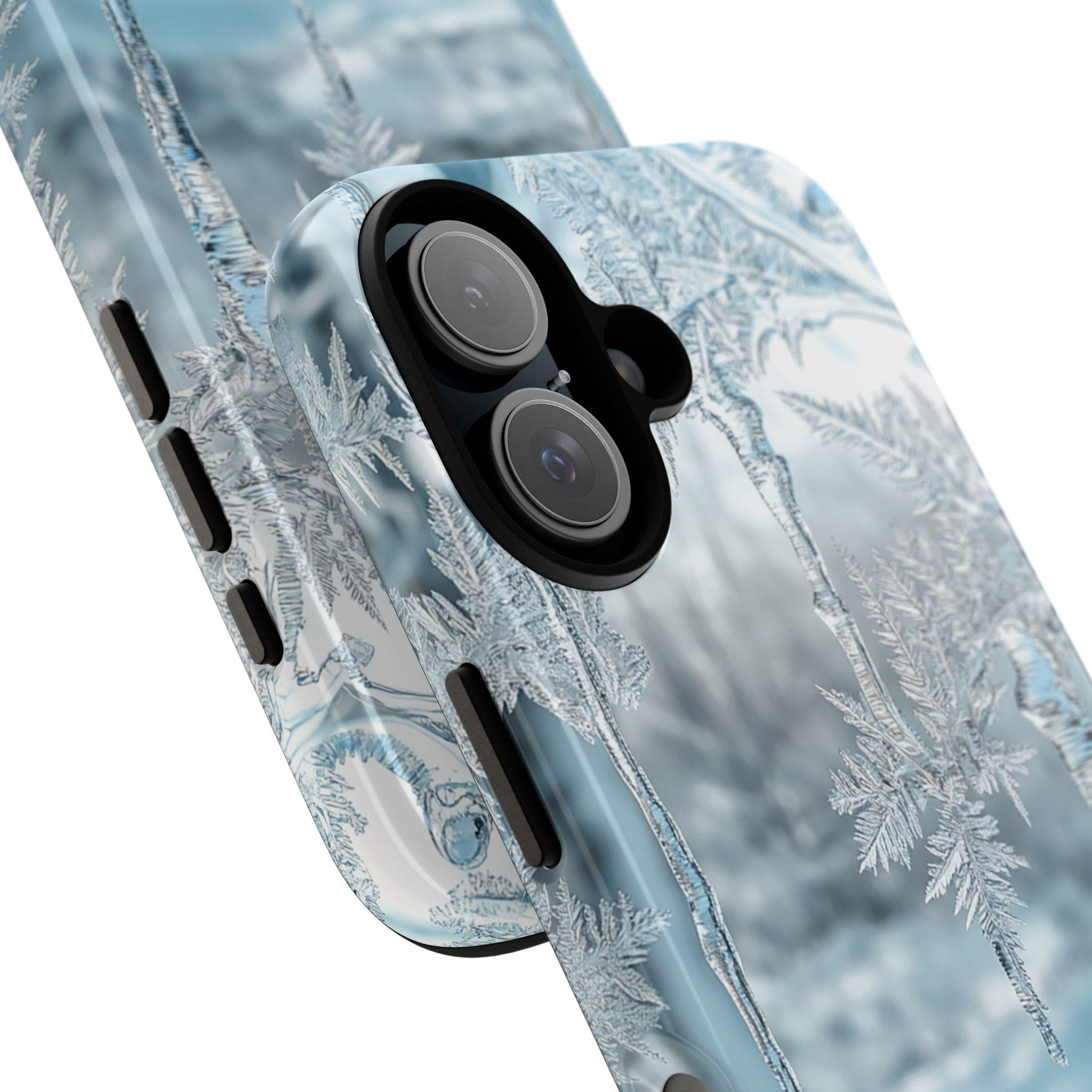 Snowy WinterLandscape with Icicles Phone Case | Aesthetic Holiday Design for iPhone 16 Pro Max 15 14 13 Plus Mag Safe, Galaxy 25, 420.6
