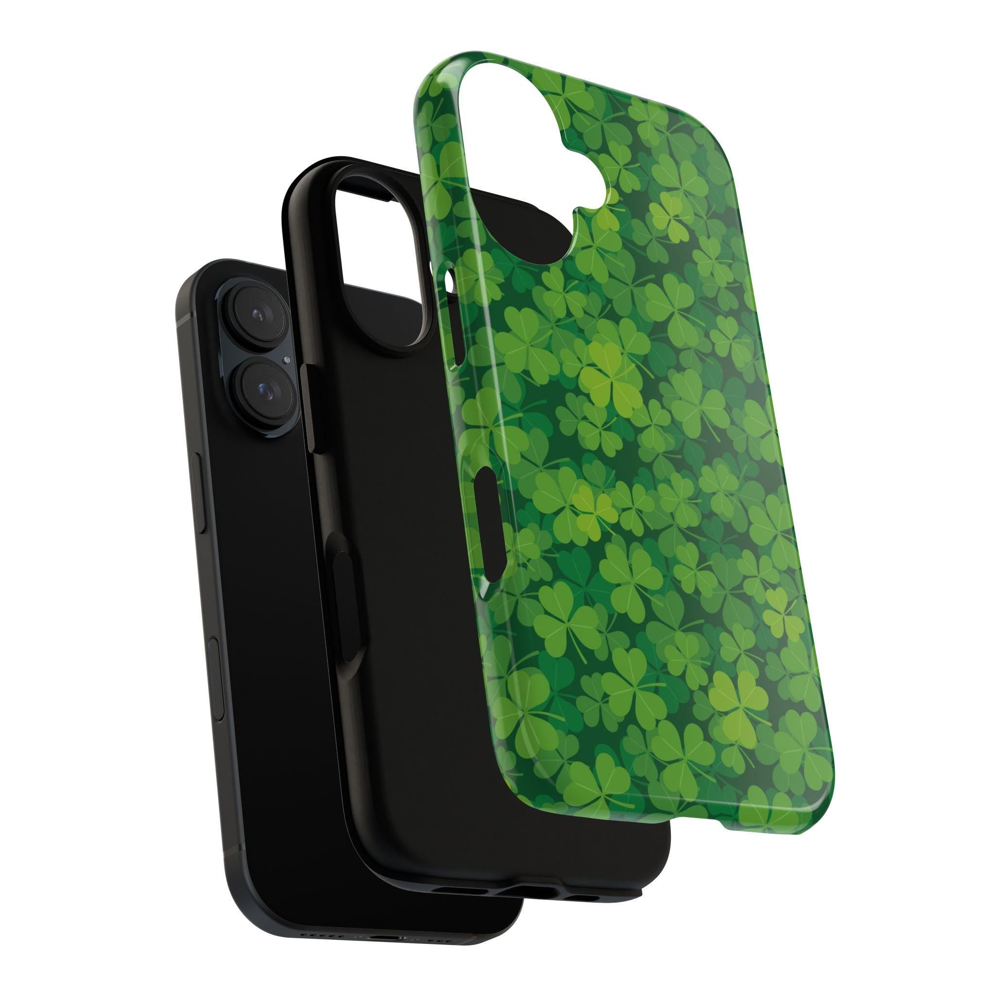 Shamrock St Patricks Day Phone Case, Irish Luck Day Phone Cover, St Paddys Case for iPhone 16 15 14 13 Pro Magsafe Samsung Galaxy S24, 289.2