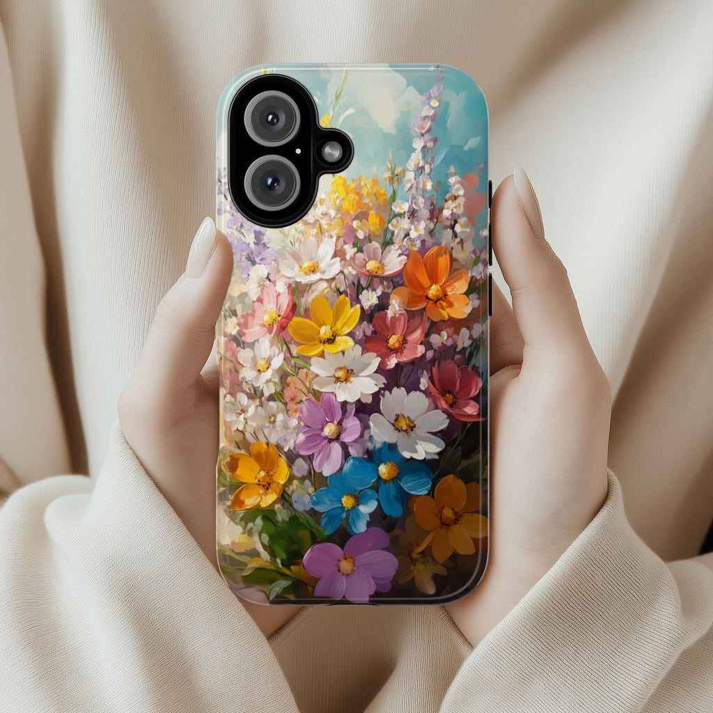 Spring Flowers Phone Case with Oil Painting Effect, 3D Design, Perfect for Flower Lovers Phone Case for iPhone Magsafe, Samsung, 459.9